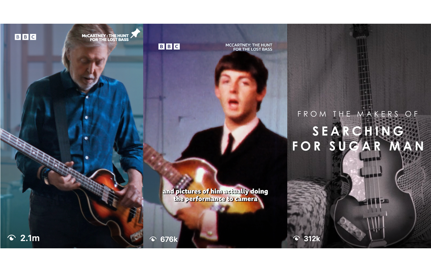 Social media performance numbers for McCartney: The Hunt for the Lost Bass